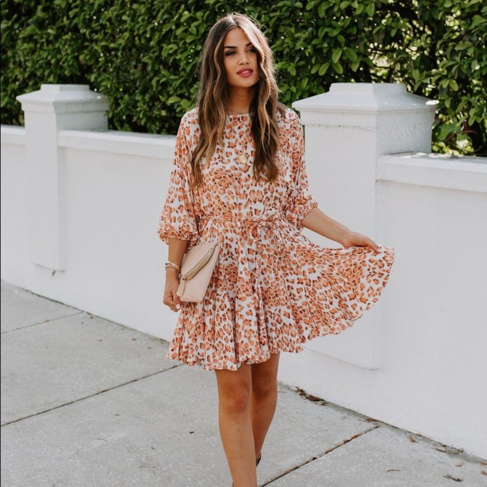 Vici Collection Sophie Leopard Rope Tie Dress